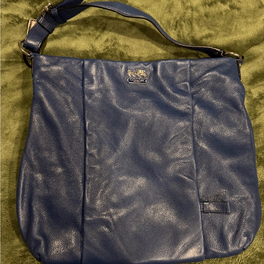 Coach Navy Leather Handbag